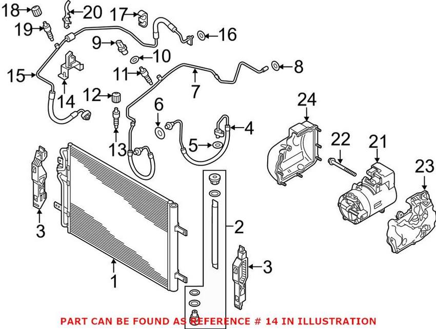 VW A/C Refrigerant Line Bracket 5Q0820769